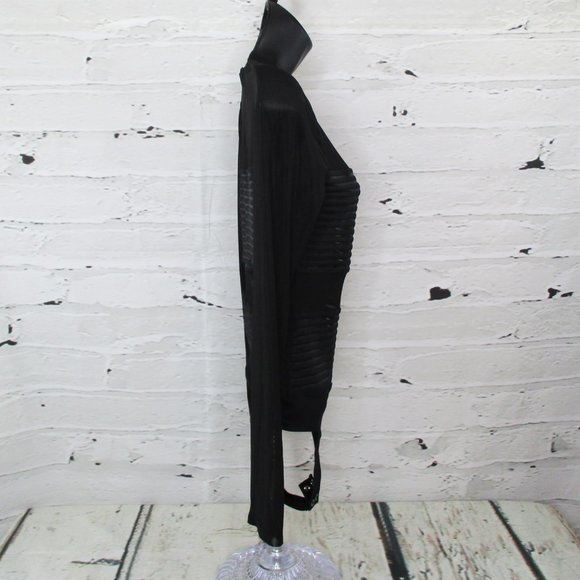 Forever 21 Juniors Sheer Striped Cheeky Bodysuit - Picture 4 of 10